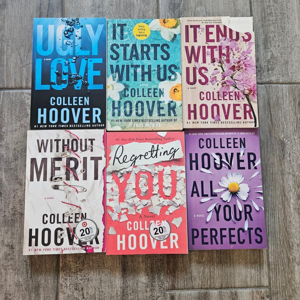 Colleen Hoover Book Bundle of 6 Novels Paperback Romance CoHo Booktok Drama